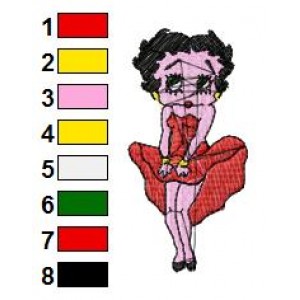 Betty Boop Embroidery Design 64